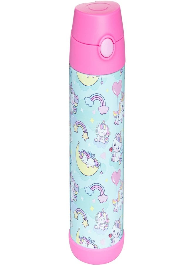 Snug Insulated Kids Water Bottle with Straw & Spout - Double-Wall Stainless Steel, Leakproof, Easy-Flip Lid - For School, Travel, Toddlers & Big Kids - Unicorn, 17oz - Image 1