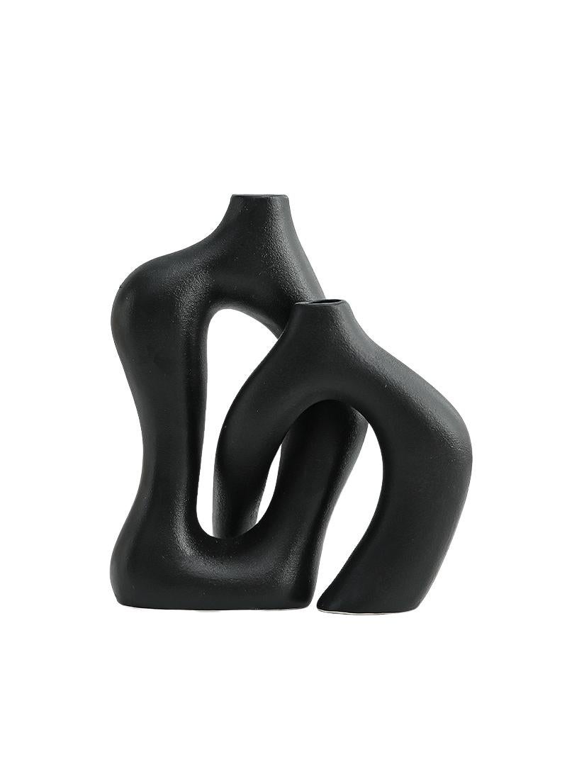Y&D Art Flower Arrangement Modern Minimalist Living Room Home Soft Decoration Creative Ceramic Vase - Image 1