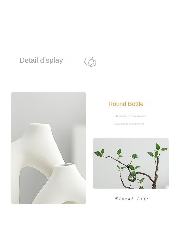 Y&D Art Flower Arrangement Modern Minimalist Living Room Home Soft Decoration Creative Ceramic Vase - Image 4