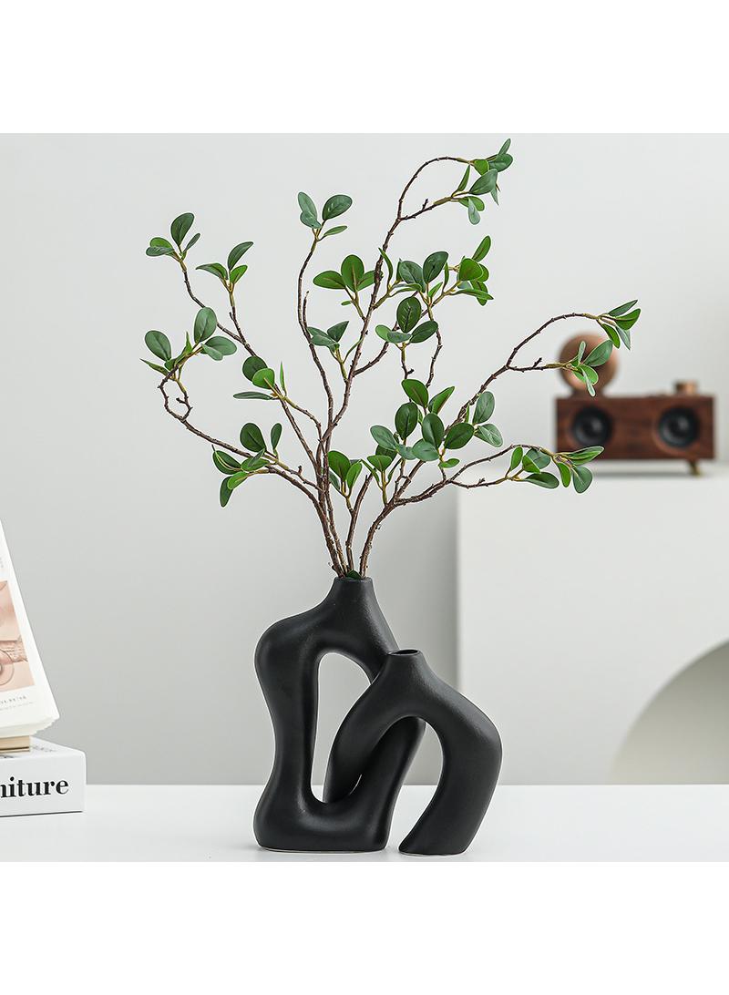 Y&D Art Flower Arrangement Modern Minimalist Living Room Home Soft Decoration Creative Ceramic Vase - Image 2