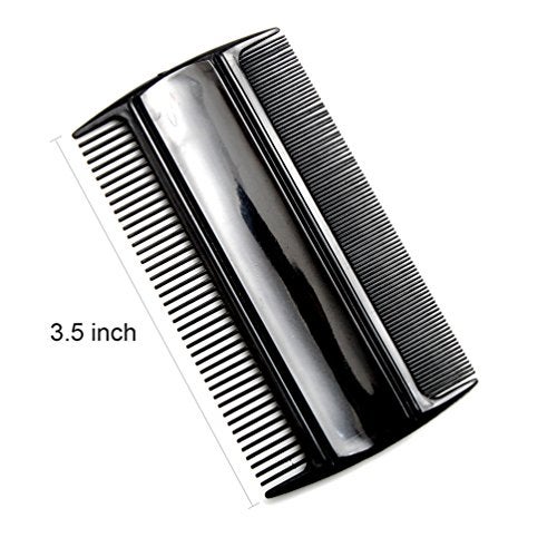Favorict 3 Pack 35 Pocket Hair Comb Beard Mustache 2 Sides Combs for Mens Hair Beard Mustache and Sideburns Black - Image 5
