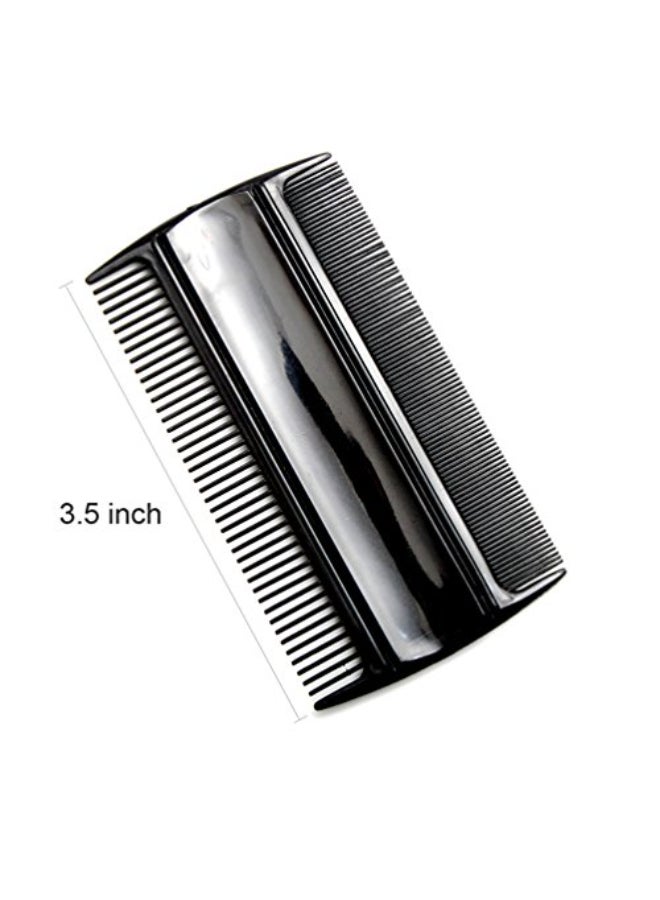 Favorict 3 Pack 35 Pocket Hair Comb Beard Mustache 2 Sides Combs for Mens Hair Beard Mustache and Sideburns Black - Image 4