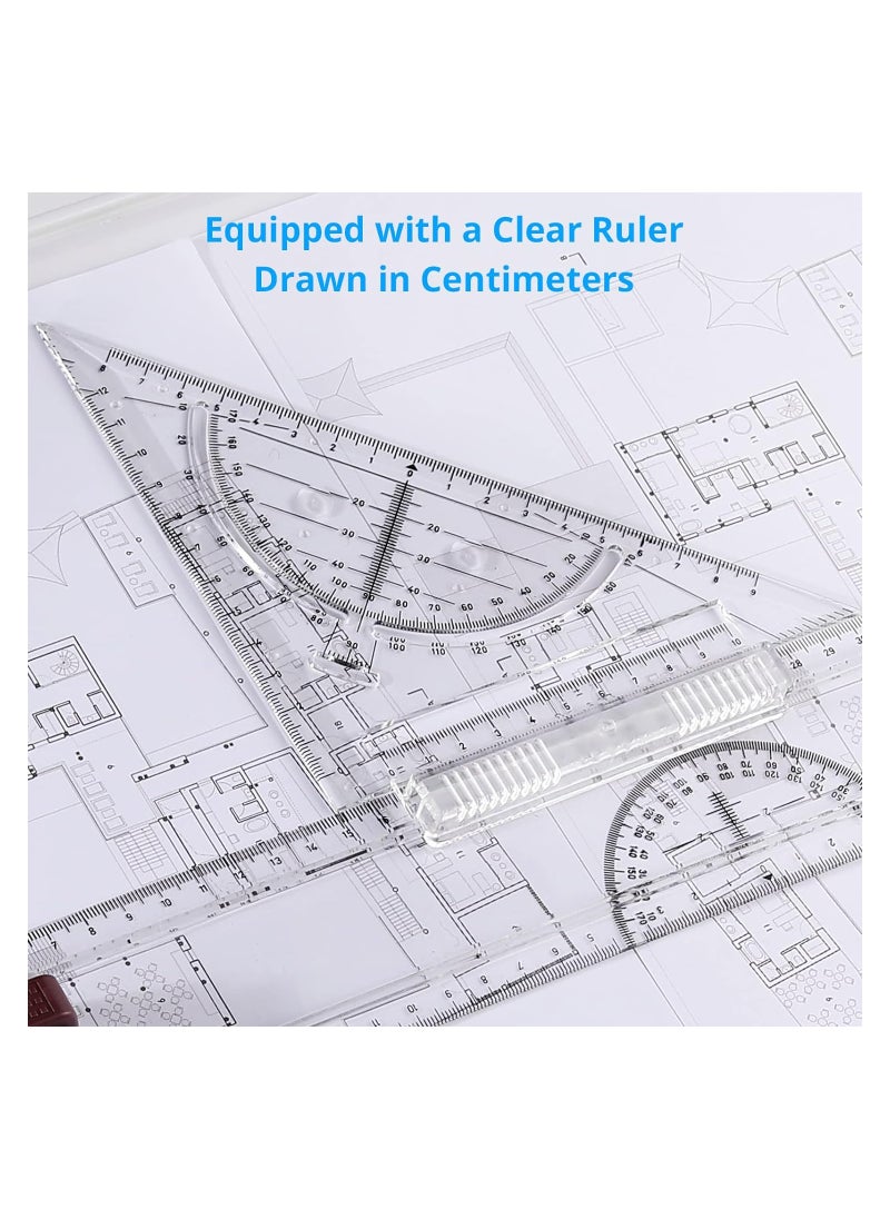 Generic - A3 Artboard With Ruler And 2 Side Holders Multifunction Drafting  Adjustable Measuring System Angle Parallel Motion Drawing Board - Image 1