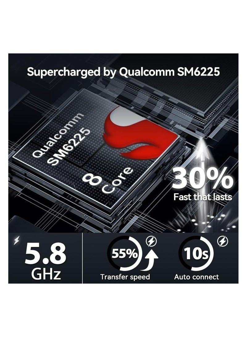 Newest Android 13.0 Ai Box LED, 8+128GB with Qualcomm 8-cores, 3-in-1 Wireless CarPlay/Android Auto Comes with Play Store, Streaming Video, Only for The Vehicle with Wired CarPlay - Image 3