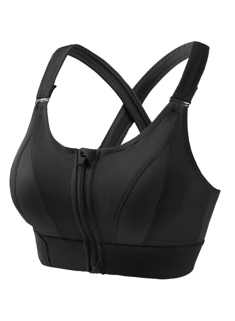 Women Front Zip Sports Bra  - Image 3