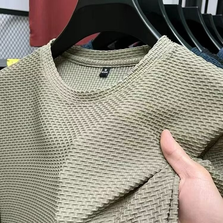 Thin Bamboo Ice Silk T-Shirt Men'S Short-Sleeved Summer Stretch Slim-Fit Comfortable Cool-Feeling Top Casual All-Match Half-Sleeve - Image 5