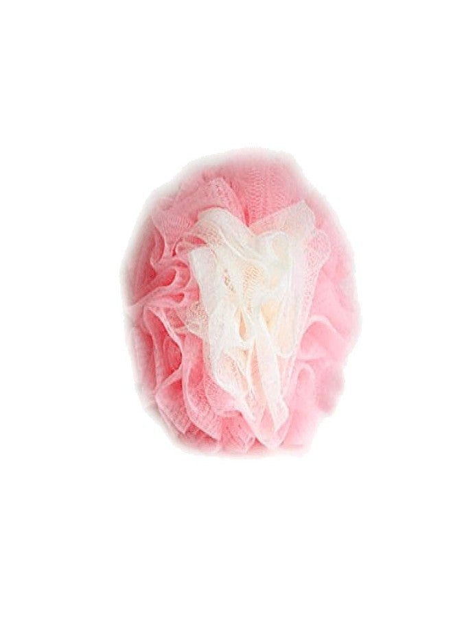 LissomPlume Bath Shower Sponge Loofah Mesh Pouf Brush Ball Exfoliating Accessory Pink Color - Image 1