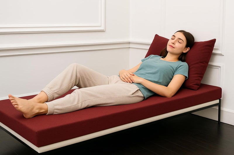 ATOOTFUSION Orthopedic High-Density HR Foam Mattress | High-Resilience (HR) Dual-Sided Foam | Single Size Bed Mattress - 3-Year Warranty (Maroon, 72X35X3 Inches) - Image 1