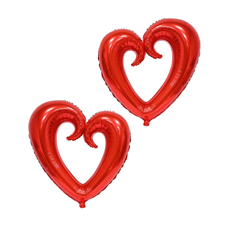 Dzrige 40 Inch Red Heart Foil Balloons Valentines Day Love Heart Shaped Mylar Balloons for Valentines Day Party Engagement Anniversary Wedding Birthday Decor Supplies 2 Pcs - Image 3