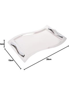 Nehir Mirror Tray 35 x 15 x 4 cm - Silver  - Image 2