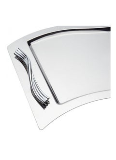 Nehir Mirror Tray 35 x 15 x 4 cm - Silver  - Image 3
