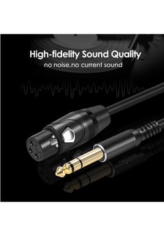 KASTWAVE 6.6FT XLR Female to 1/4 Inch TRS Cable - Professional Balanced Microphone Cable with Quarter Inch Jack, HiFi Quality  - Image 5