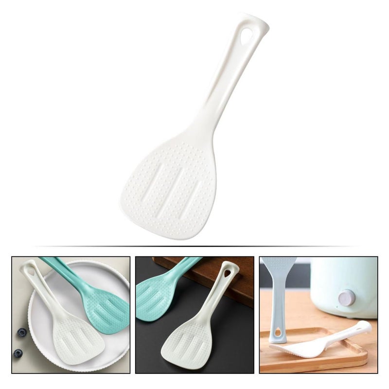White Nonstick Rice Spatula and Serving Spoon Compact Kitchen Utensil - Image 4