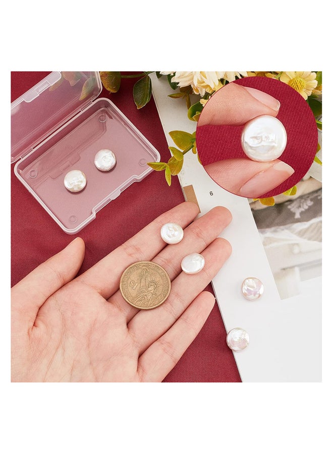 Beads 6pcs Coin Shape Freshwater Pearl Beads, Large Size 12~13mm Flat Round Design, Irregular Pearl Pendant for Jewelry Making, Earrings, Jewelry Making  - Image 3