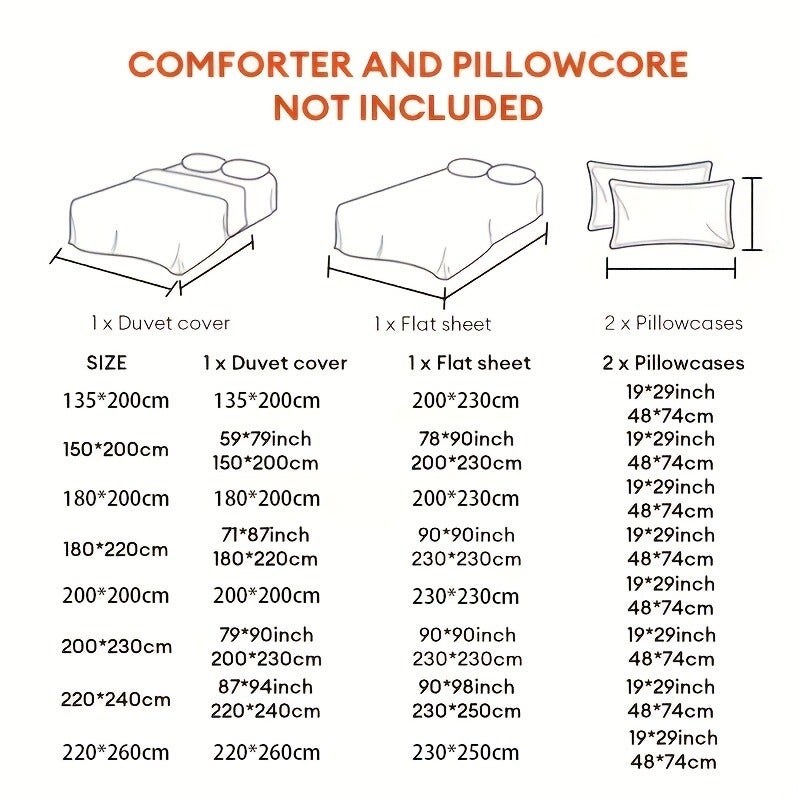 Luxurious 4pcs Bedding - Soft And Breathable Floral Print Duvet Cover, Flat Sheet, And Pillowcases - Skin-Friendly Polyester, Machine Washable - Perfect for All Seasons - Image 5
