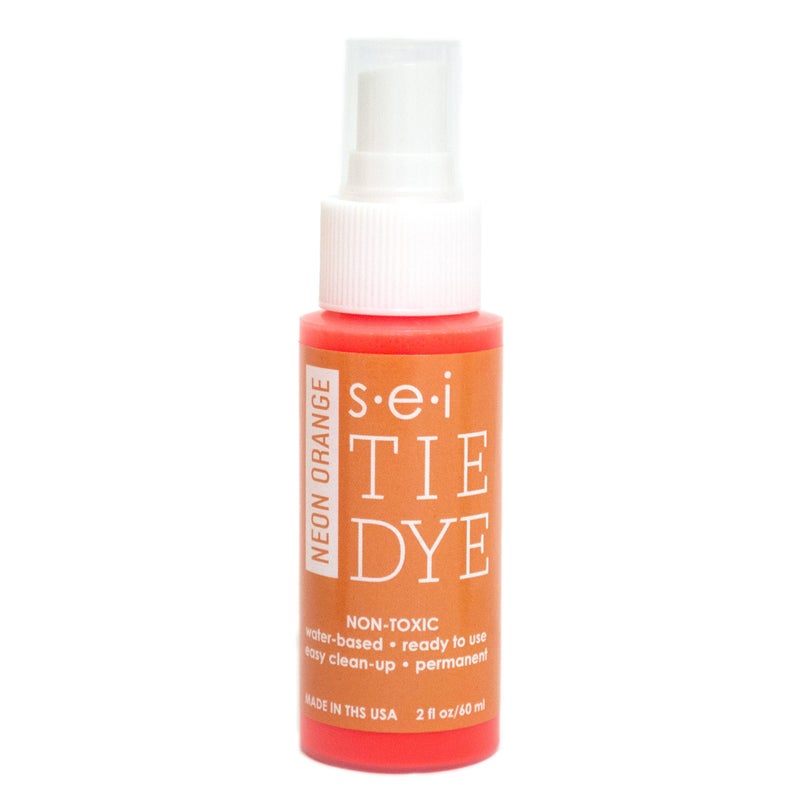 SEI Neon Orange Tie Dye Spray Bottle 2oz Non Toxic Fabric Dye Spray DIY Permanent Clothing Dye Ready to Use Tie Dye Supplies
