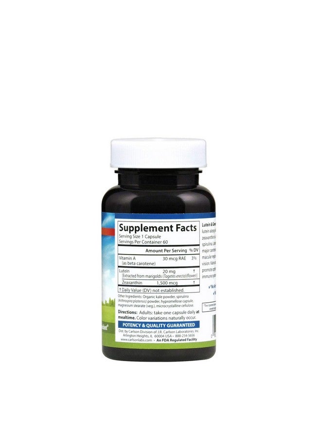 Carlson Lutein W/ Kale 20mg, 60 Capsules - Image 2