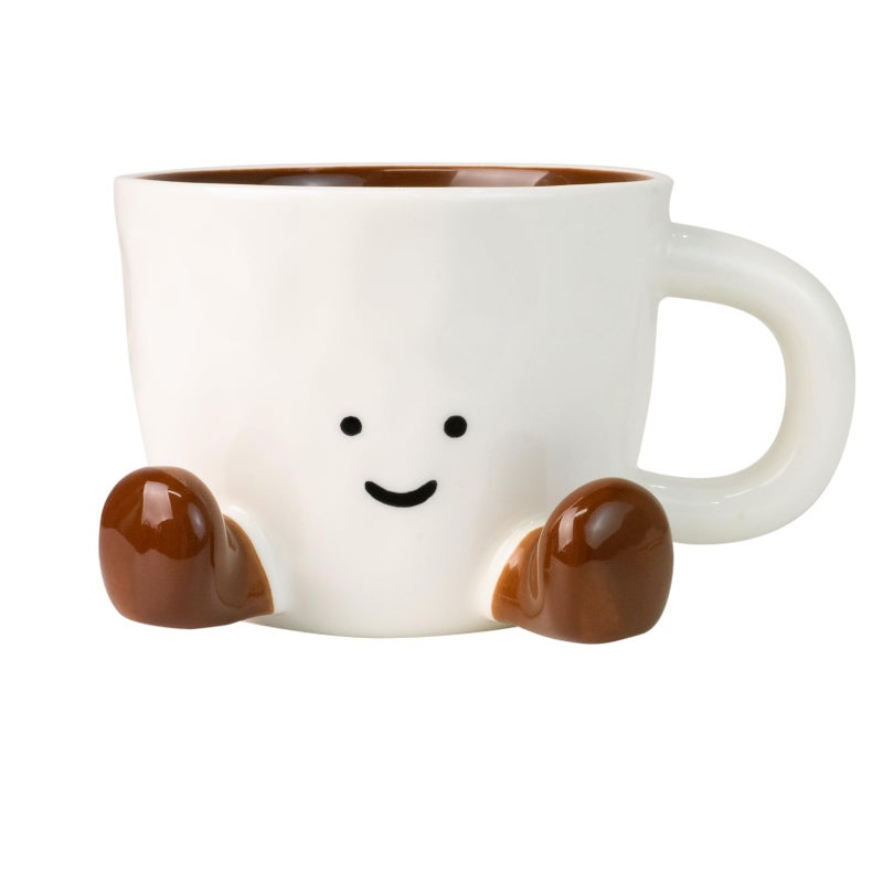 MSJGA Cute Coffee Mug for Women, Ceramic Funny Coffee Cup - 12 oz Novelty Unique Teacup with Handle - Artistic Coffee Mug for Family, Friends, Coworkers - Image 1