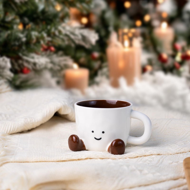 MSJGA Cute Coffee Mug for Women, Ceramic Funny Coffee Cup - 12 oz Novelty Unique Teacup with Handle - Artistic Coffee Mug for Family, Friends, Coworkers - Image 5