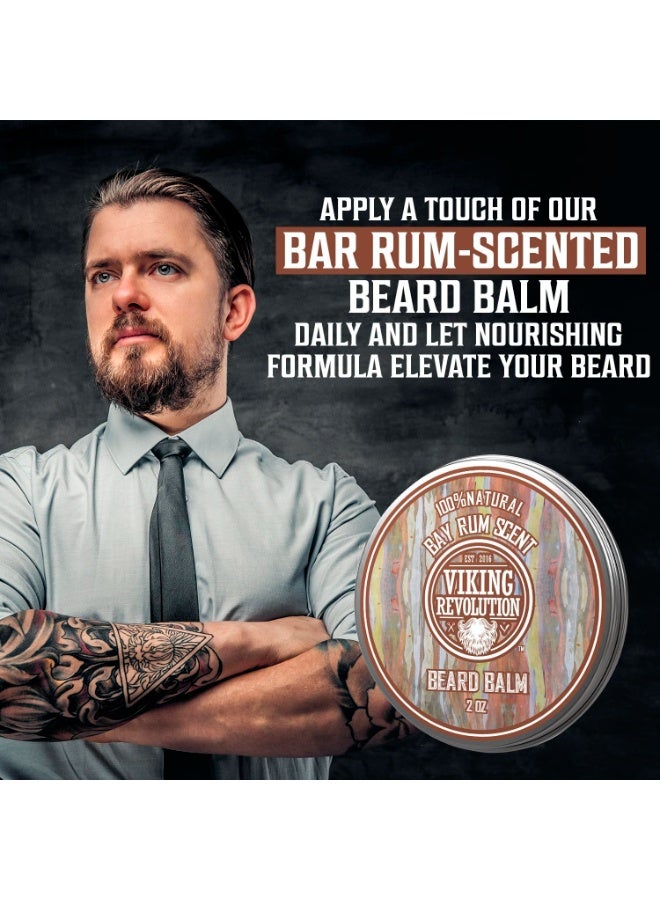 Viking Revolution بلسم لحية فايكنغ ريفولوشن باي رم - زبدة لحية مع زيت الأركان وزيت الجوجوبا - مرطب، مرطب وشمع للرجال (2 أونصة، عبوة واحدة) - Image 4