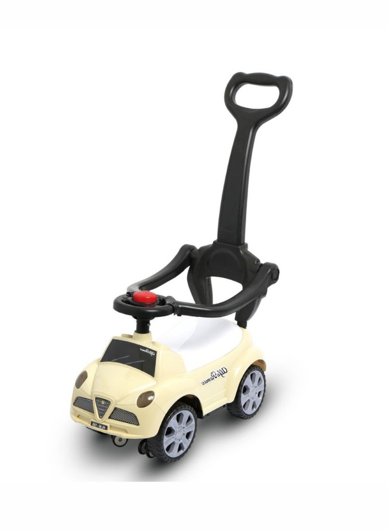 Moms Magic Stroller Sliding Walking Car for Kids – Interactive Toy with Music, Lights, Armrest Guardrails & Parental Handle  - Image 1
