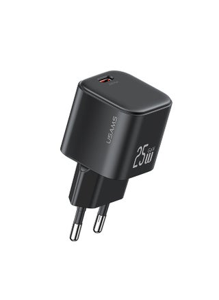 USAMS CC289 Wall Charger PD25W GaN Fast Charging Changer With Type-C Port(EU)-Black - pzsku/Z3B3619340FBE5E785D4EZ/45/1747572010/5e987a38-c053-4f92-82aa-b8bac1201541
