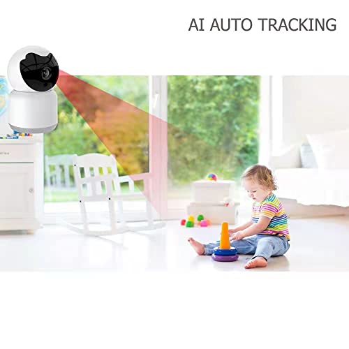 Bawofu Home Security Camera, Tuya 3MP Indoor Pan-Tilt Smart Camera for Baby & Pet with Motion Tracking, 2-Way Audio, IR Night Vision, Siren, Compatible with Alexa & Google Home, 2.4GHz WiFi - Image 5