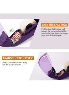 Eagle Automatic Tape Dispenser, Tape Single Handheld Design perfect for Christmas and home gift wrapping, Free 1 Roll of 0.75 Inch (19 mm) Tapes Purple  - Image 5