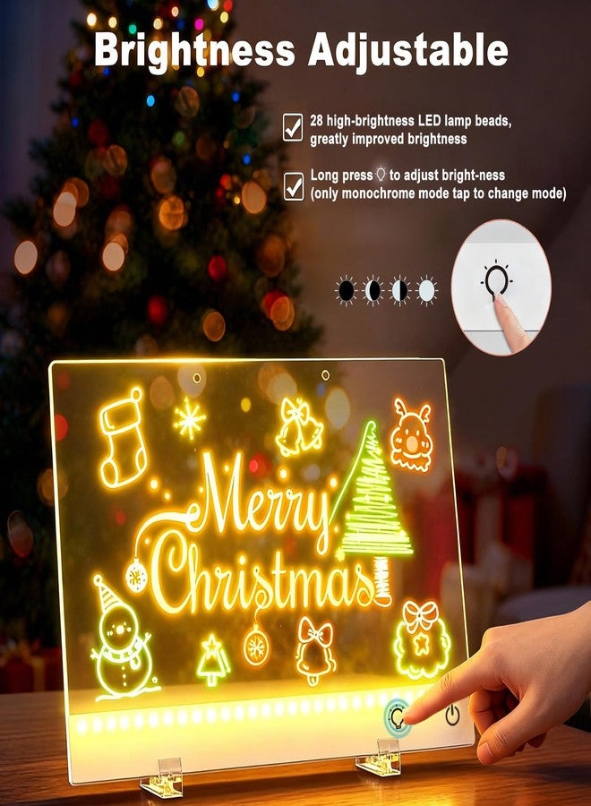 momozzle Led Drawing Board with 13 Light Effects, 17" Rechargeable Glow Doodle LED Note Board with Colors, Neon Light Up Drawing Tablet Gifts for Kids for Education Birthday Christmas Gift Ideas - Image 3