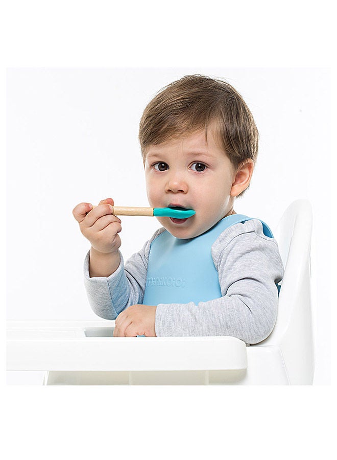 Minikoioi Silicone Spoon Scoops - Pack of 2 - Green/Grey - Image 2