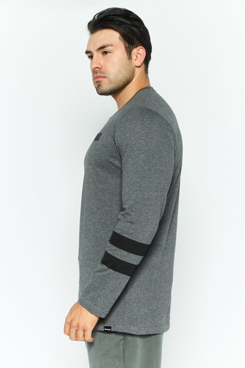 Men Sportswear Fit Long Sleeves Training T-Shirt, Grey Heather