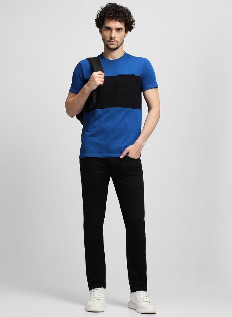 Dennis Lingo Blue T-Shirt for Men, 100% Cotton, Regular Fit - Image 1