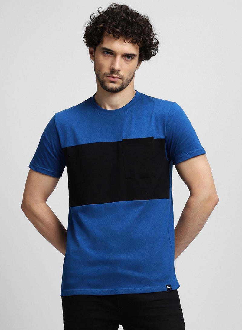 Dennis Lingo Blue T-Shirt for Men, 100% Cotton, Regular Fit - Image 2