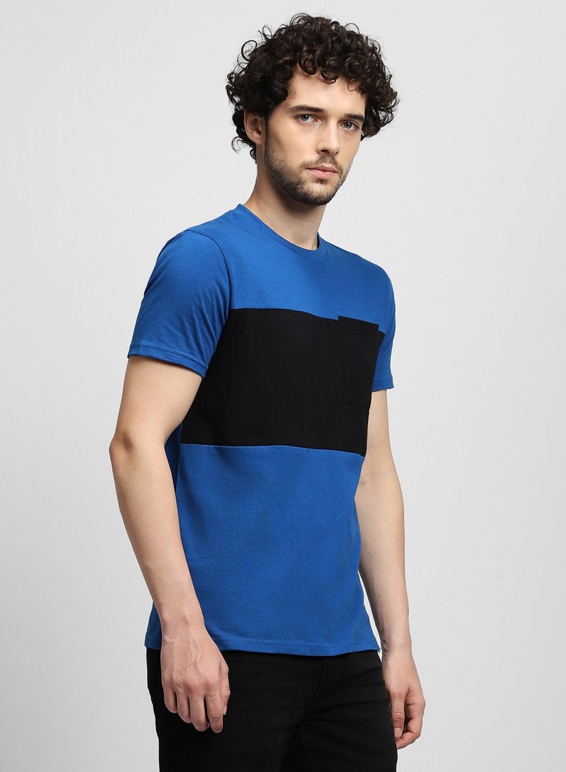 Dennis Lingo Blue T-Shirt for Men, 100% Cotton, Regular Fit - Image 3
