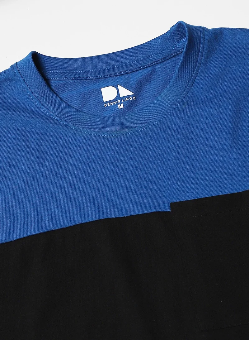 Dennis Lingo Blue T-Shirt for Men, 100% Cotton, Regular Fit