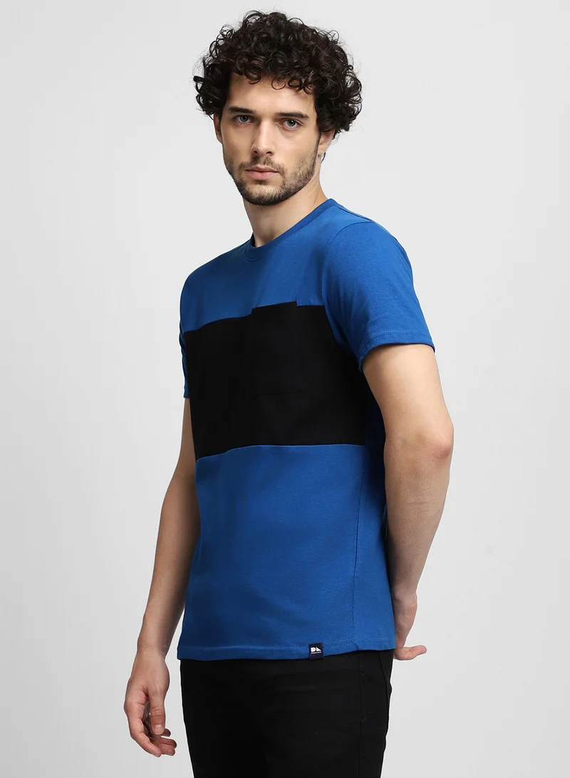 Dennis Lingo Blue T-Shirt for Men, 100% Cotton, Regular Fit