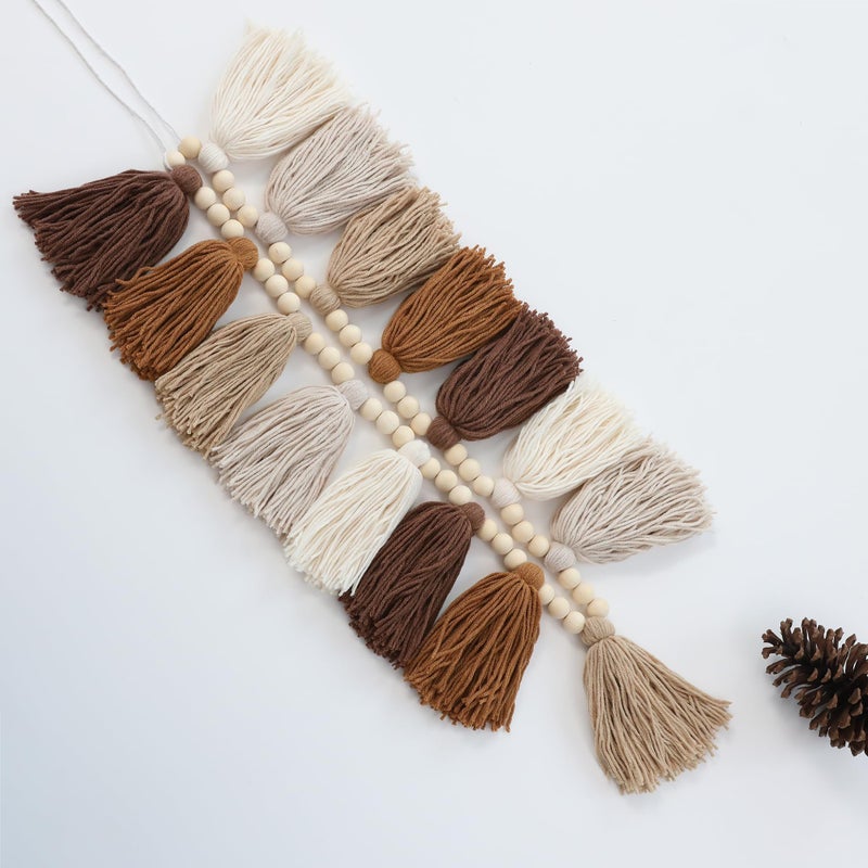 DCJHFJ Boho Tassel Garland Terracotta Rainbow Western Banner Tassels Wall Hanging for Dorm Room Classroom Nursery Kids Bedroom Decor - Image 5