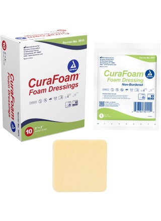 Dynarex 3011 CuraFoam Foam Dressing, Non-Bordered, Sterile, Provides Cushioned and Moist Wound Care, 2" x 2", Pack of 10 - pzsku/Z3B367B87F4DA1ED16AAFZ/45/_/1744284361/f08dea4a-b031-4db3-ab06-ffd17ffb9c79