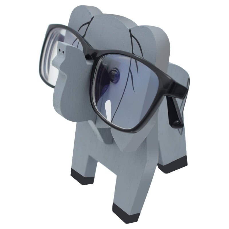 VIPbuy Creative Glasses Holder Stand 3D Wooden Puzzle Animal Eyeglass Stand Home Office Desk Dcor Gift Elephant