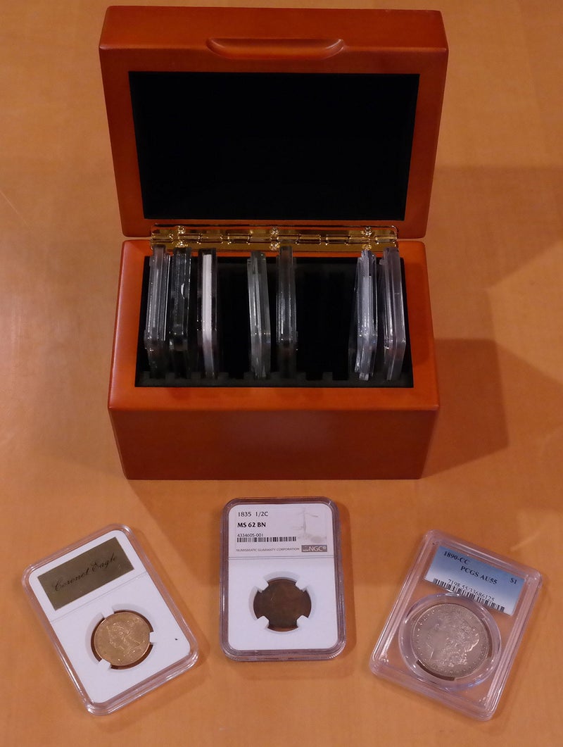 Guardhouse صندوق تخزين / عرض العملات المعتمد من غاردهاوس 10 من الخشب PCGS / NGC / بريميير / ليتل بير - Image 4