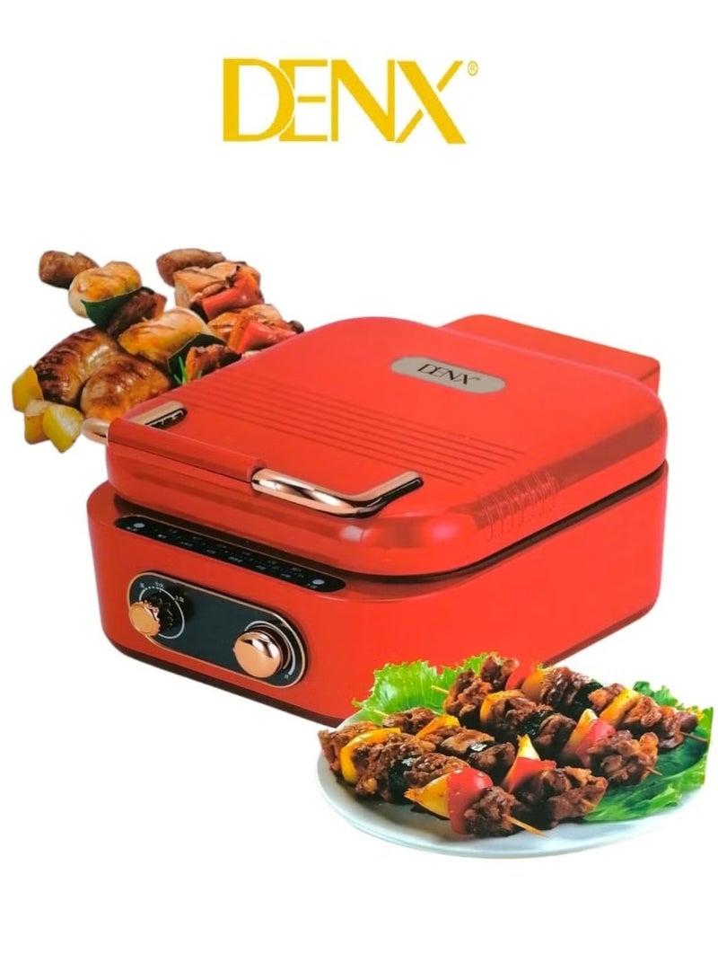 Denx 1800W 2.5L Multifunction Electric Grill with Adjustable Thermostat and Sauce Tray - Image 2