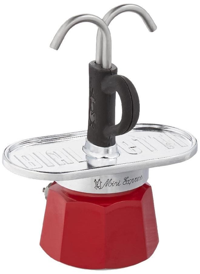BIALeTTI Bialetti - Mini Express Magritte: Moka Set includes Coffee Maker 2-Cup (2.8 Oz), Red, Aluminium  - Image 3