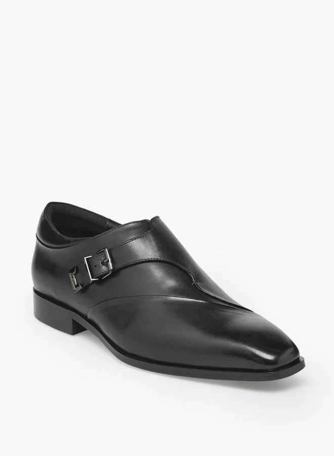 دوتشيني Men Buckled Leather Monk Shoes
