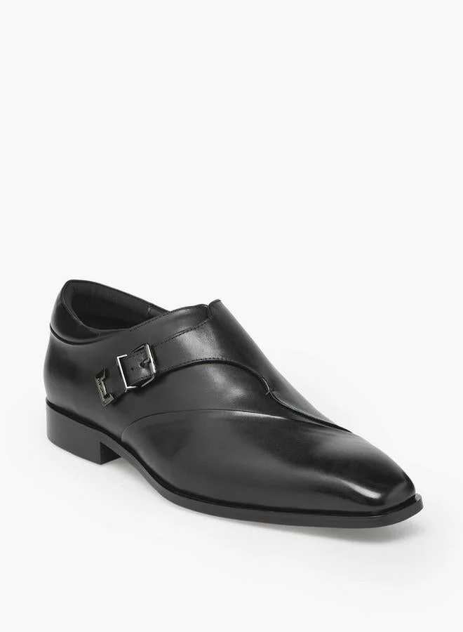 دوتشيني Men Buckled Leather Monk Shoes