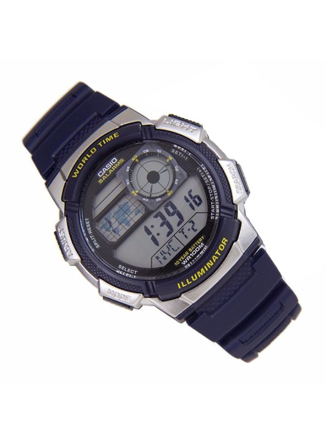 CASIO Men Youth Series Water Resistant Resin Digital Watch AE-1000W-2AV - 44 mm - Blue - Image 5