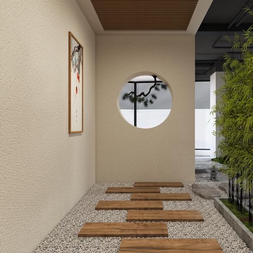 Haimin Fabric Wallpaper Textured Contact Paper (24in X 393in) Grasscloth Wallpaper Peel and Stick Faux Linen Wall Paper Self-Adhesive Vinyl Looks Like Woven Straw (Yellow Beige) - Image 3