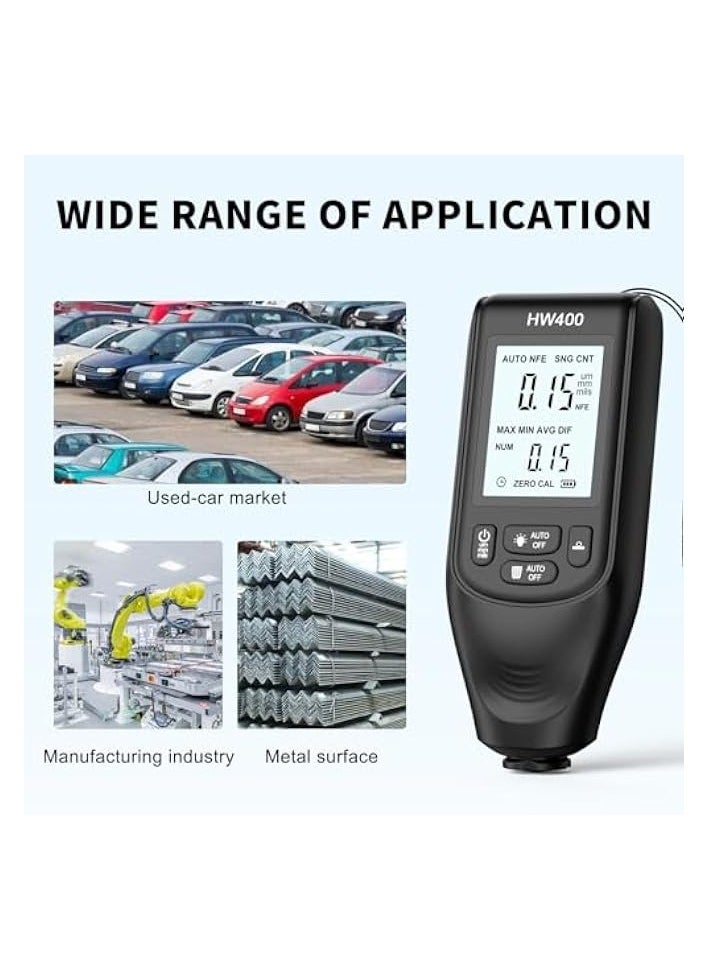 PROMASS - Paint Thickness Gauge, Smart Car Paint Testing Meter 0-2000um Measuring Range, High-precision 1um FE/NFE Coating Measurement - Image 1