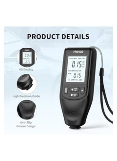 PROMASS Paint Thickness Gauge, Smart Car Paint Testing Meter 0-2000um Measuring Range, High-precision 1um FE/NFE Coating Measurement  - Image 4