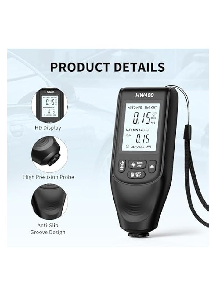 PROMASS - Paint Thickness Gauge, Smart Car Paint Testing Meter 0-2000um Measuring Range, High-precision 1um FE/NFE Coating Measurement - Image 1