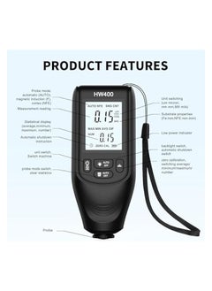 PROMASS Paint Thickness Gauge, Smart Car Paint Testing Meter 0-2000um Measuring Range, High-precision 1um FE/NFE Coating Measurement  - Image 5